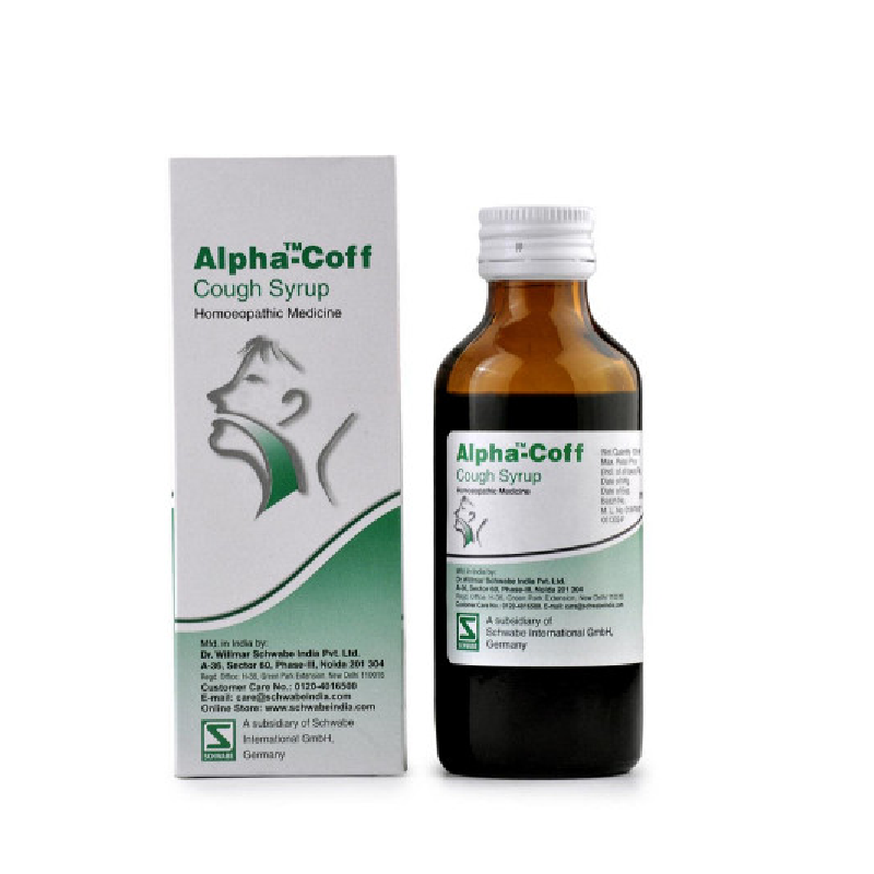 Dr Willmar Schwabe India Homoeopathic Alpha Coff Syrup 100ml for cough vomiting nausea The MG Shop
