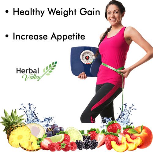 View of HerbalValley Super Weight Gain Natural Capsules 60 Caps For appetite ...