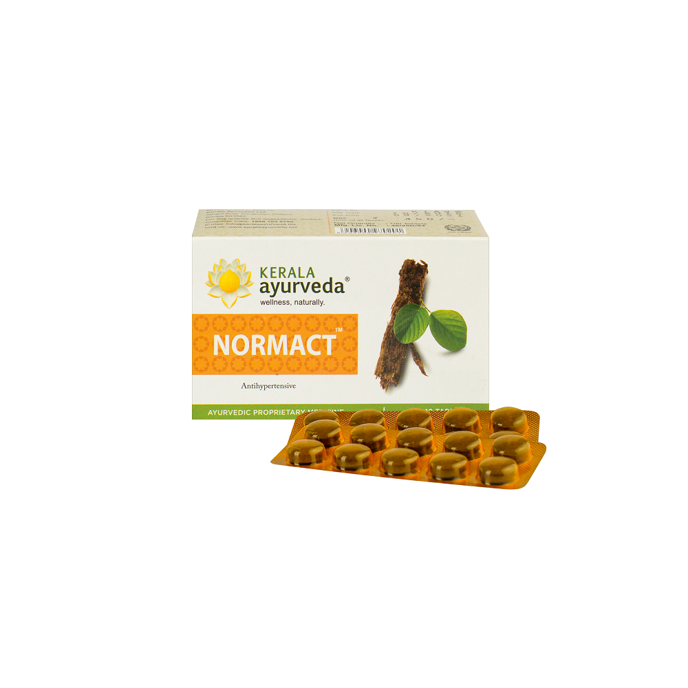 Kerala Ayurveda Normact Tablet 100 Nos for blood pressure, heart