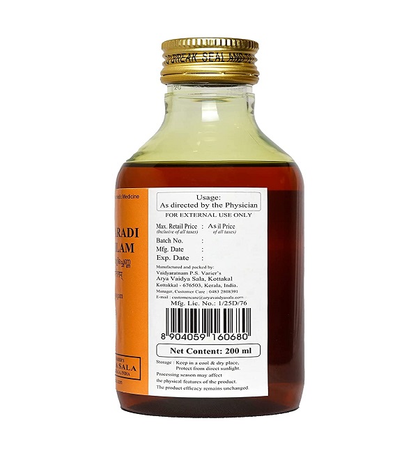 Kottakkal Ayurveda NALPAMARADI KERA TAILAM(200ml) For skin