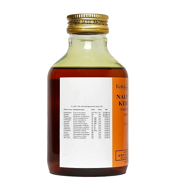 Kottakkal Ayurveda NALPAMARADI KERA TAILAM(200ml) For skin