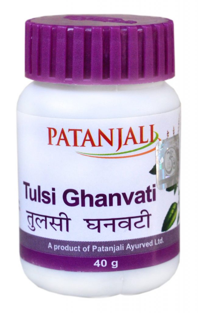 Patanjali Ayurveda Tulsi Ghanvati 40gm tablet, body pain due to fever