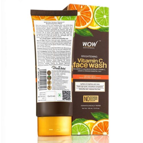 wow skin science brightening vitamin c face wash