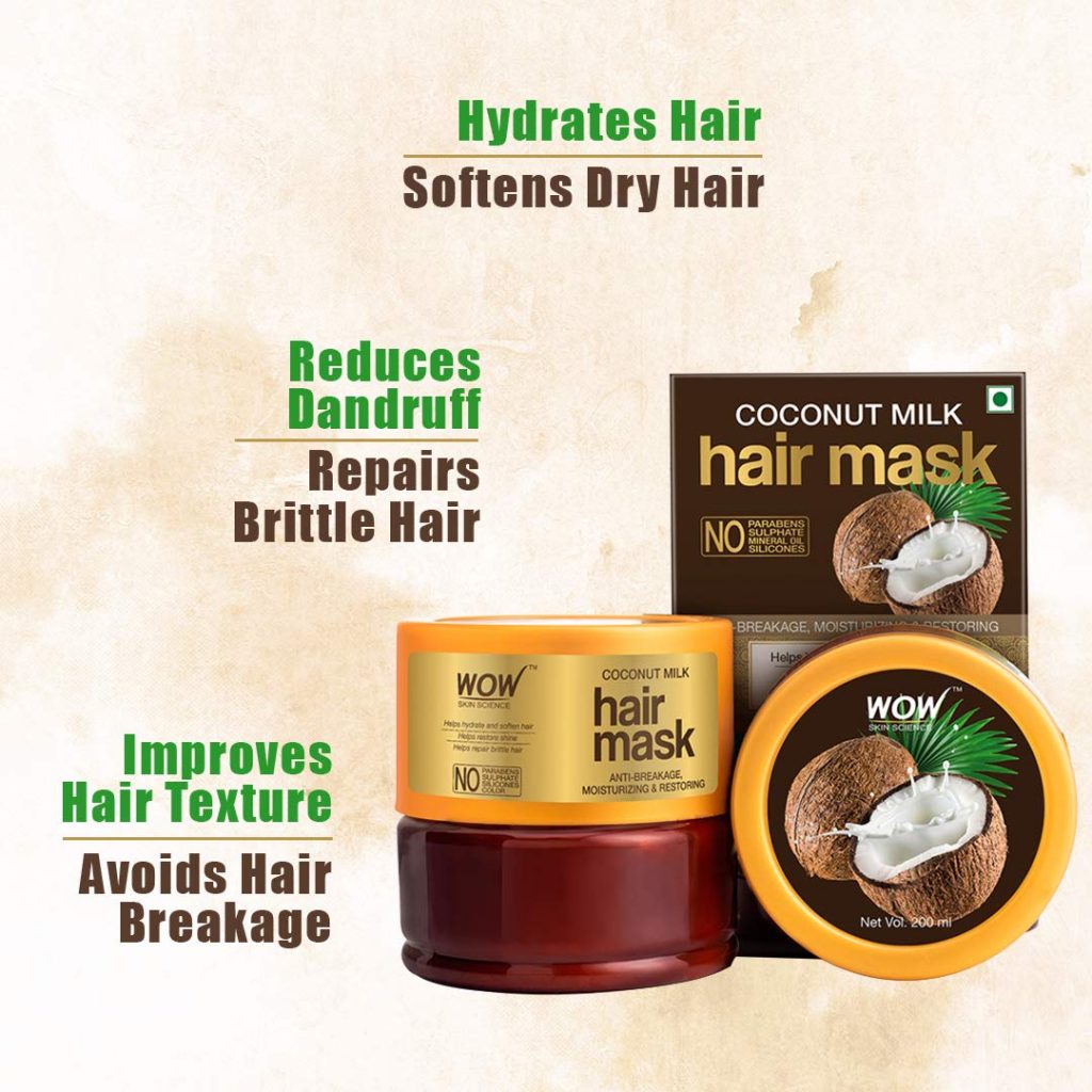 WOW Skin Science Coconut Milk Hair Mask with Coconut Milk 200 ml