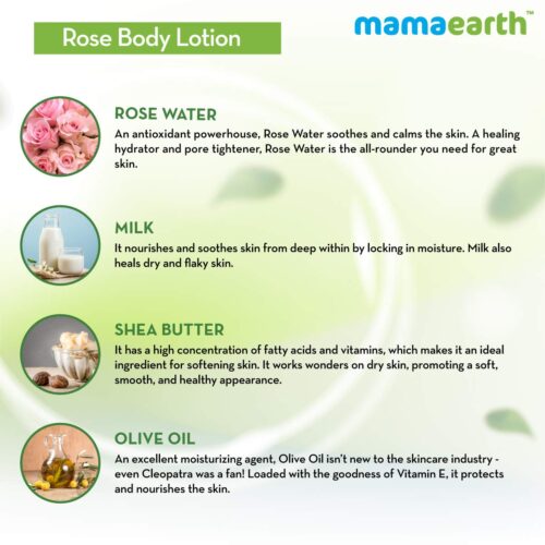 mamaearth rose body lotion
