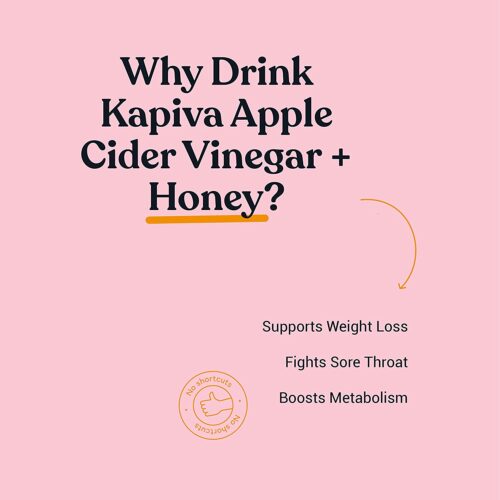KAPIVA APPLE CIDER VINEGAR + HONEY 500ml for Sore Throat, dandruff