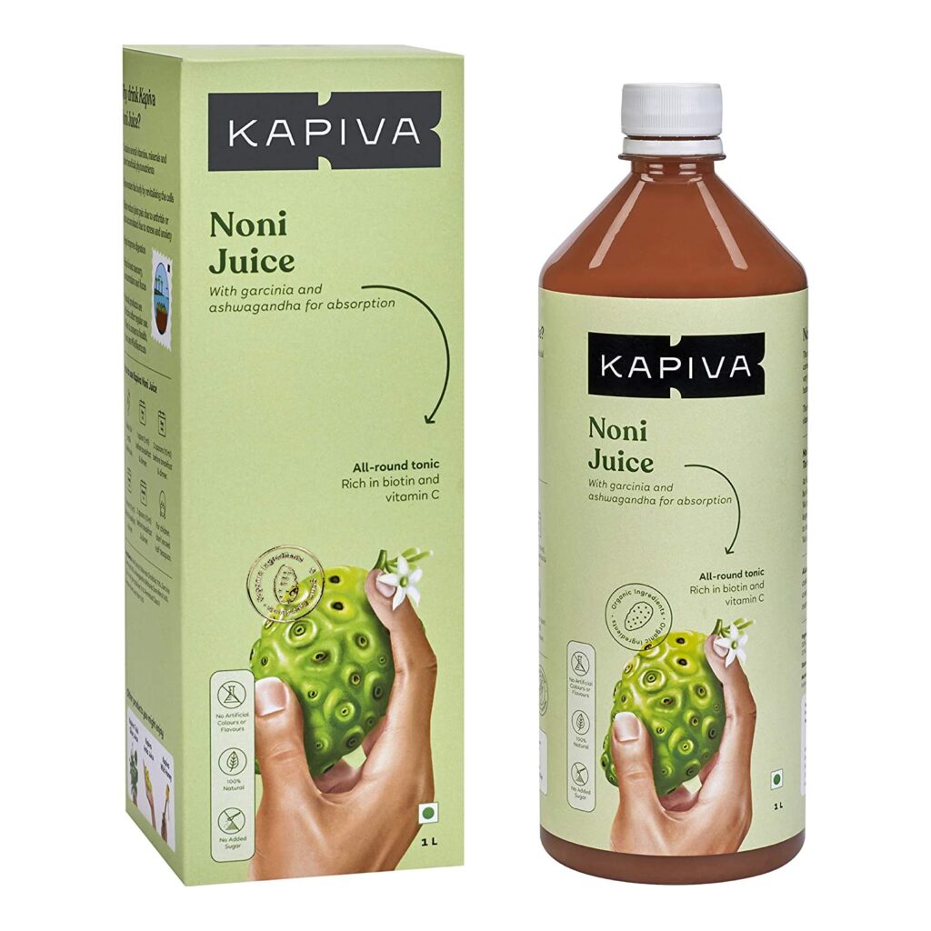 Kapiva Noni Juice 1L for blood sugar levels, boost your immune system, enhance memory The MG Shop
