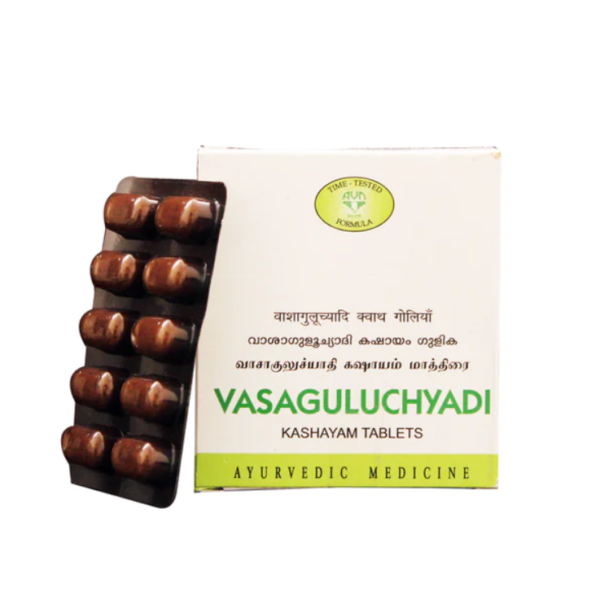 AVN AYURVEDA VASAGULUCHYADI KASHYAM TABLETS - 120 NOS For Anaemia, Jaundice, Raktapitta