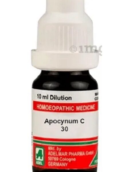 Adel Germany Homeopathic Apocynum C Dilution 10 ml for cough and cold nausea vomiting swelling