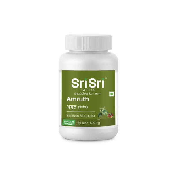 Sri Sri Tattva Ayurvedic Amruth - Immuno Modulator 60 Tabs | 500mg for Activates liver and kidney
