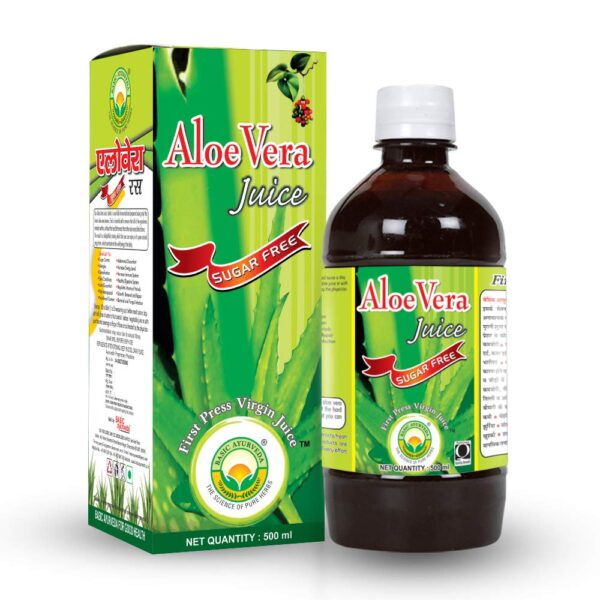 Basic Ayurveda Aloe Vera Juice (Sugar Free) 500 ml For weight loss, skin and hair problems, healthy immune system