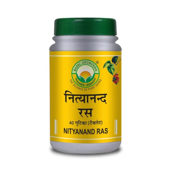 Basic Ayurveda Nityanand Ras Tablet 40 Tablets For swelling, intestinal and hormonal conditions