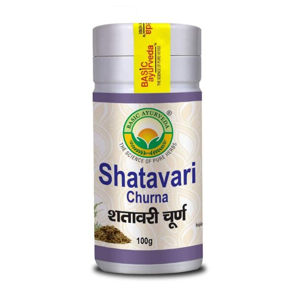 Basic Ayurveda Shatavari Churna 100g For sound sleep and migraine, night fall, premature ejaculation