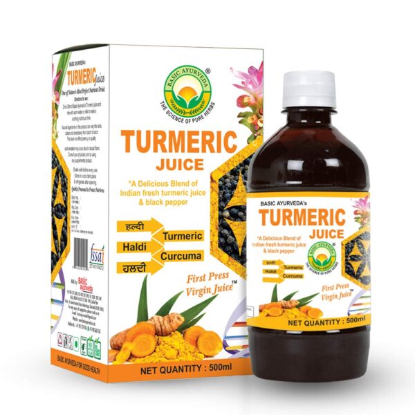 Basic Ayurveda Turmeric Juice 500 ml For blood sugar levels, immune function and digestive health