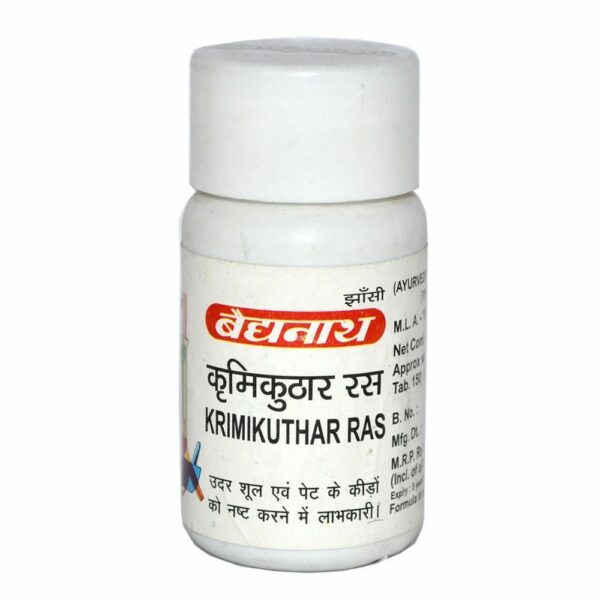 Baidyanath Herbal Krimikuthar Ras For Intestinal worm (Buy 3 x 80 tablet)