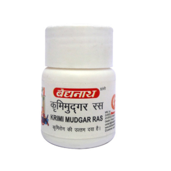 Baidyanath Krimimudgar Ras (40tab) For Digestive Power,Intestinal Worms, Flatulence, Gas Bloating