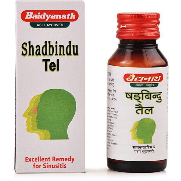 Baidyanath Shadbindu Tail (25ml) Sinusitis, Headache, Catarrh, Cough, Coryza and Rhinitis