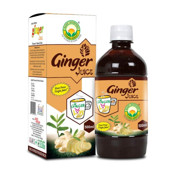 Basic Ayurveda Ginger Juice 500 ml For digestion, loss of appetite and motion sickness, bad breath