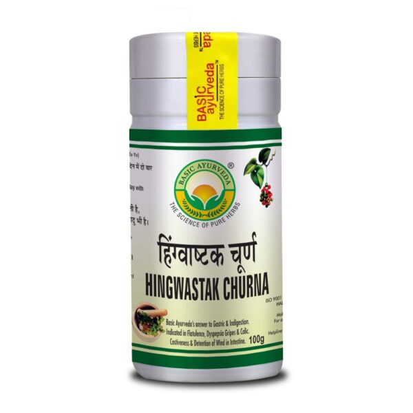 Basic Ayurveda Hingwastak Churna 100g For gastro intestinal tract,defecation, gastritis, dyspepsia and flatulence