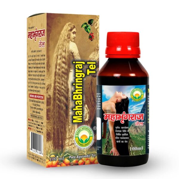 Basic Ayurveda Maha Bhringraj Tail 100 ml For relief from hair fall and promotes growth