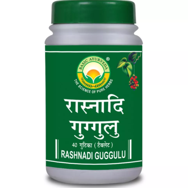 Basic Ayurveda Rashnadi Guggulu Tablet 40 Tablets For headache, rheumatic pains, neurological disorders