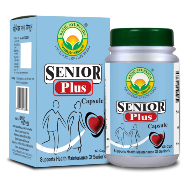 Basic Ayurveda Senior Plus Capsule 60 Capsules For old age related problems, immunity, bones and teeth