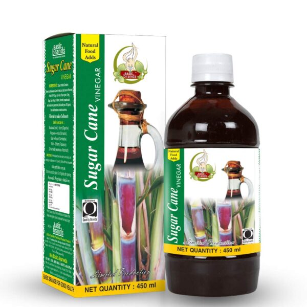 Basic Ayurveda Sugar Cane Vinegar 450 ml For inner organ functioning, including the kidneys, heart, and brain.
