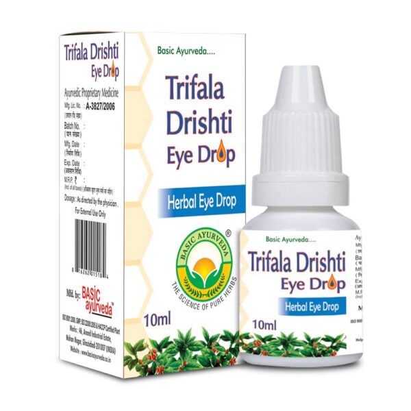 Basic Ayurveda Trifala Drishti Eye Drop 10 ml x 2 For eyes protection, various eye ailments