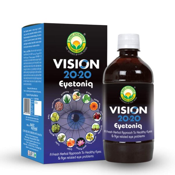 Basic Ayurveda Vision 20-20 Eyetoniq 450 ml For dull pain with burning, Blurring vision, oedema