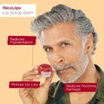 Bella Vita Organic NicoLips Lip Scrub Balm - 20 g For Dark Lips for Men and Women Dry Lips / Smoker / Chapped Lip - Image 2