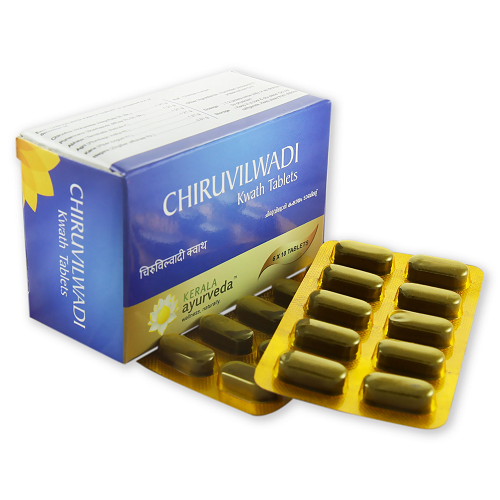 Kerala Ayurveda Chiruvilwadi Kwath Tablet - 60 Nos for Indigestion, Acidity, Gas