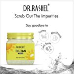 DR.RASHEL De-Tan Scrub For Face & Body (380 Ml) For Deep Exfoliation, Dead Skin Remove, Blackhead Remove - Image 4
