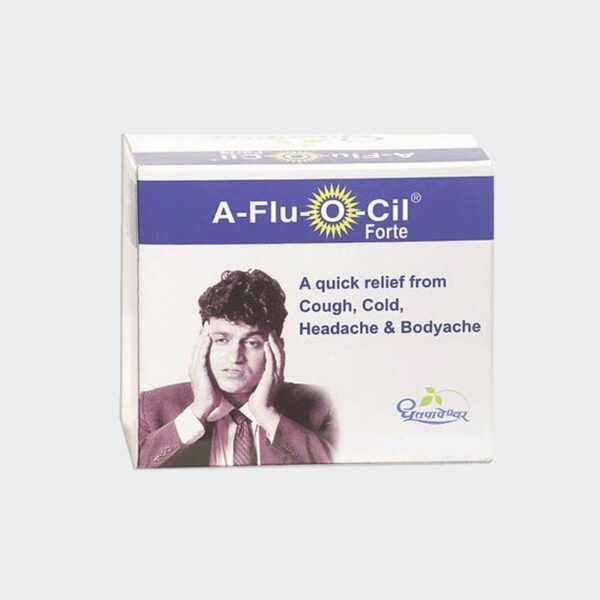Dhootapapeshwar A Flu-O-Cil Forte Tablet 10 Tablet for Chronic Fever, cough, Throat pain, Headache