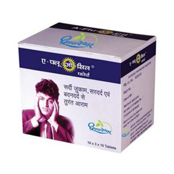 Dhootapapeshwar A Flu-O-Cil Forte Tablet 60 tablet for Chronic Fever, cough, Throat pain, Headache