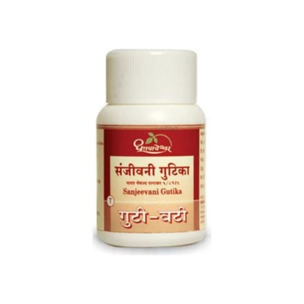 Dhootapapeshwar Sanjeevani Gutika 50 tablet for chronic fever, cold, cough, headache, indigestion, gas