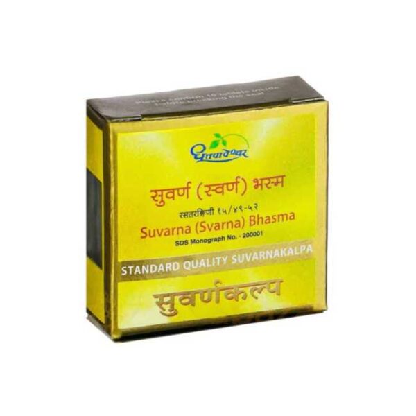 Dhootapapeshwar Svarna Bhasma Standard Quality Suvarnakalpa Tablet 10 tablet for improving digestion, memory power
