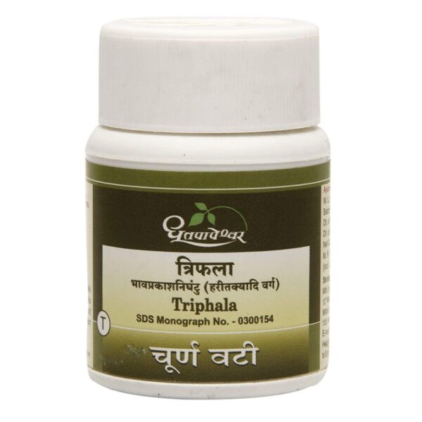 Dhootapapeshwar Triphala Choorna Vati 60 Tablets for eye disorders, hyperacidity, constipation, skin problems