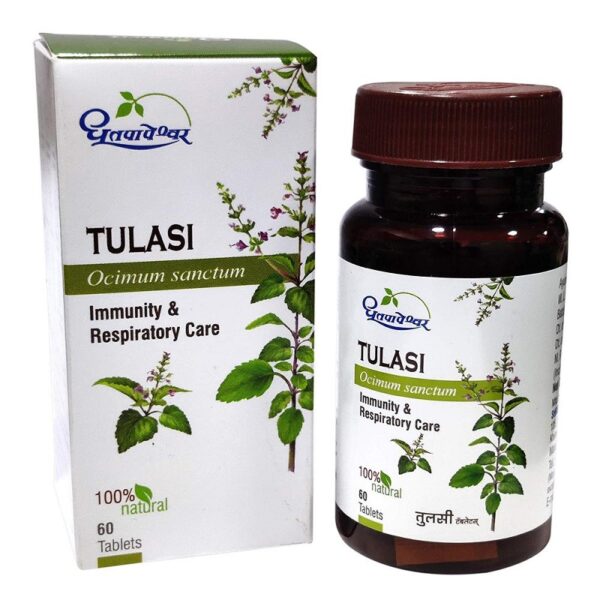 Dhootapapeshwar Tulasi Tablet 60 tablet for cold, cough, indigestion, allergies, heart-protective