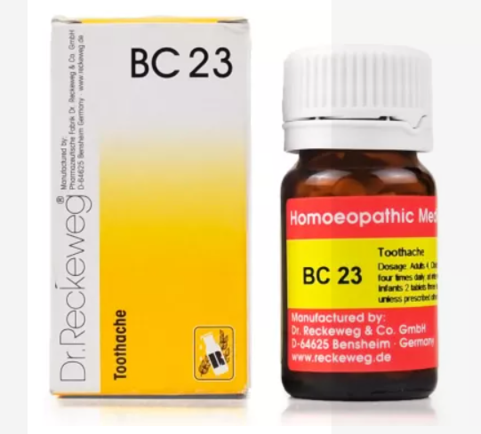 Dr. Reckeweg BC 23 Toothache Tablet - 20gm for swelling strengthening teeth Bad Breath Bleeding Gum