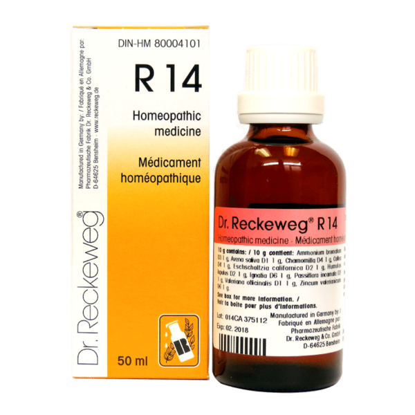 Dr Reckeweg R14 Drops Homeopathic Medicine 22 ml for improving sleep quality Nerve Neurology