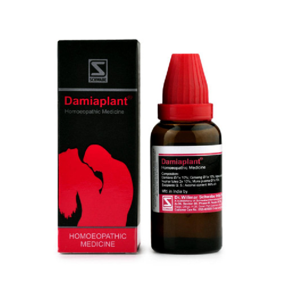 Dr Willmar Schwabe Homeopathic India Damiaplant Drops (30ml) for depression immune system overcome weakness