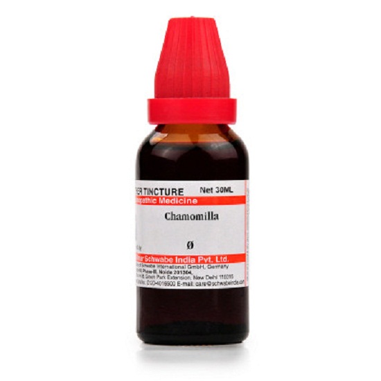Dr Willmar Schwabe India Chamomilla Mother Tincture (Q) (30ml) for diarrhoea toothache Sciatica