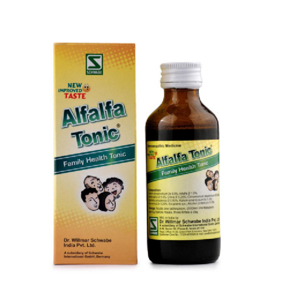 Dr Willmar Schwabe India Homoeopathic Alfalfa Tonic (100ml) Family Health Tonic for digestive efficiency