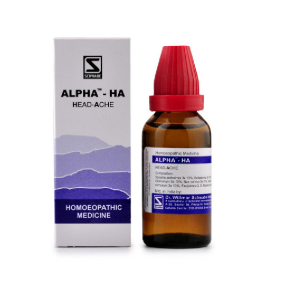 Dr Willmar Schwabe India Homoeopathic Alpha HA (Headache) (30ml) for Relieves pain headache