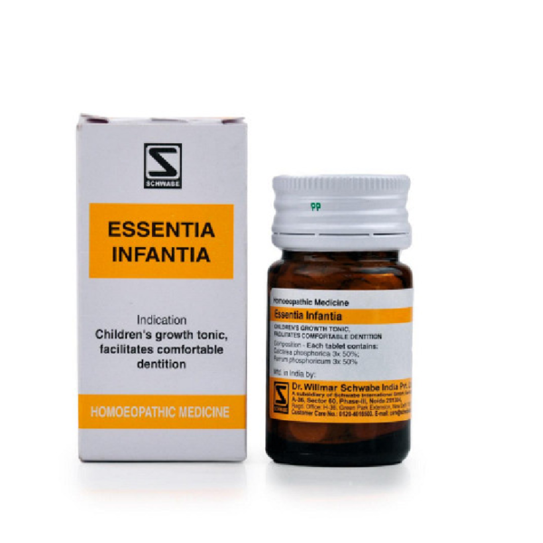 Dr Willmar Schwabe India Homoeopathic Essentia Infantia Tablets for Children (20g) for weakness colic pain