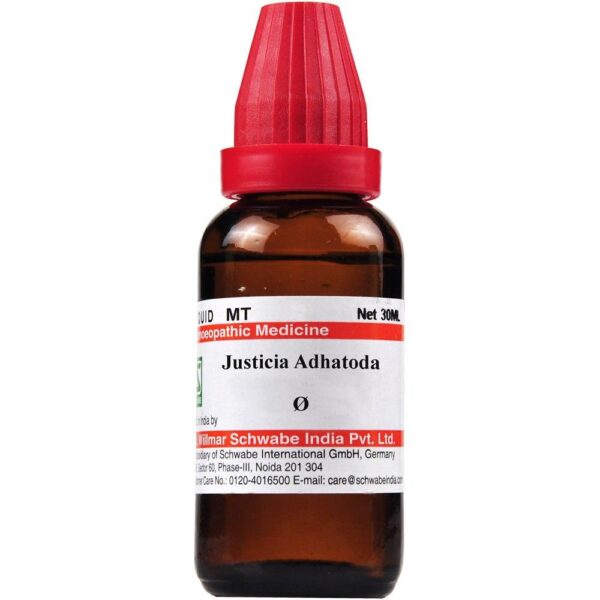Dr Willmar Schwabe India Justicia adhatoda Mother Tincture (Q) (30ml) for cough headache