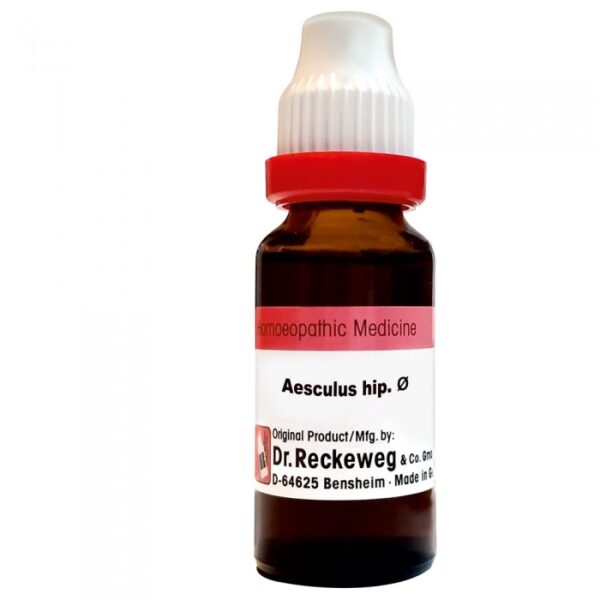 Dr. Reckeweg Aesculus Hip Mother Tincture Q (20 ml) for eczema fever diarrhoea
