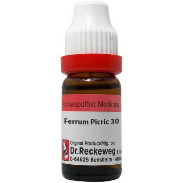 Dr. Reckeweg Ferrum Picricum Dilution (11ml) for digestion Relieves pain Urinary disorders