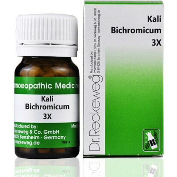 Dr. Reckeweg Kali Bichromicum 3X (20g) for vomiting liver care