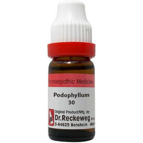 Dr. Reckeweg Podophyllum Dilution 11ml for vomiting Reduces pain piles swelling